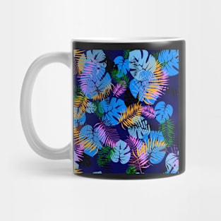 Blue hues botanical pattern Mug